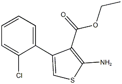 ethyl 2-amino-4-(2-chlorophenyl)-3-thiophenecarboxylate 구조식 이미지