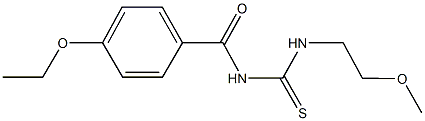 N-(4-ethoxybenzoyl)-N'-(2-methoxyethyl)thiourea Structure