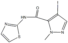 4-iodo-1-methyl-N-(1,3-thiazol-2-yl)-1H-pyrazole-5-carboxamide Structure