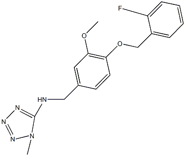 N-{4-[(2-fluorobenzyl)oxy]-3-methoxybenzyl}-N-(1-methyl-1H-tetraazol-5-yl)amine 구조식 이미지