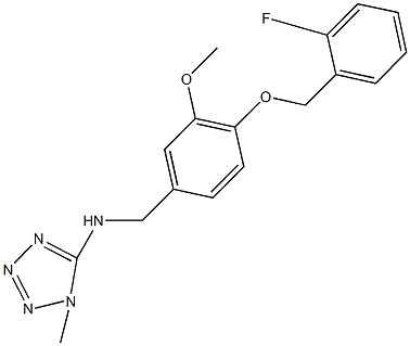 N-{4-[(2-fluorobenzyl)oxy]-3-methoxybenzyl}-N-(1-methyl-1H-tetraazol-5-yl)amine Structure