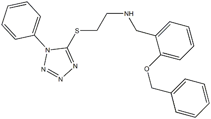 N-[2-(benzyloxy)benzyl]-N-{2-[(1-phenyl-1H-tetraazol-5-yl)sulfanyl]ethyl}amine 구조식 이미지