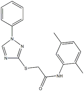 N-(2,5-dimethylphenyl)-2-[(1-phenyl-1H-1,2,4-triazol-3-yl)sulfanyl]acetamide 구조식 이미지
