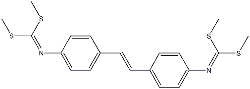 dimethyl 4-[2-(4-{[bis(methylsulfanyl)methylene]amino}phenyl)vinyl]phenyldithioimidocarbonate Structure