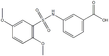 3-{[(2,5-dimethoxyphenyl)sulfonyl]amino}benzoic acid 구조식 이미지