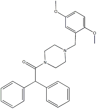 1-(2,5-dimethoxybenzyl)-4-(diphenylacetyl)piperazine 구조식 이미지