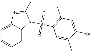 1-[(4-bromo-2,5-dimethylphenyl)sulfonyl]-2-methyl-1H-benzimidazole Structure