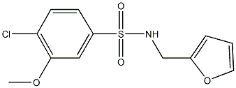 4-chloro-N-(2-furylmethyl)-3-methoxybenzenesulfonamide Structure