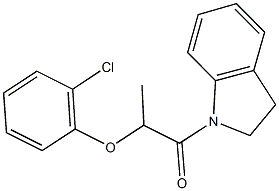 2-chlorophenyl 2-(2,3-dihydro-1H-indol-1-yl)-1-methyl-2-oxoethyl ether Structure