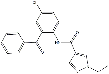 N-(2-benzoyl-4-chlorophenyl)-1-ethyl-1H-pyrazole-4-carboxamide Structure