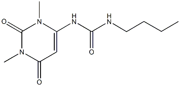 N-butyl-N'-(1,3-dimethyl-2,6-dioxo-1,2,3,6-tetrahydro-4-pyrimidinyl)urea 구조식 이미지