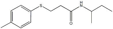 N-(sec-butyl)-3-[(4-methylphenyl)sulfanyl]propanamide Structure