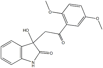 3-[2-(2,5-dimethoxyphenyl)-2-oxoethyl]-3-hydroxy-1,3-dihydro-2H-indol-2-one 구조식 이미지