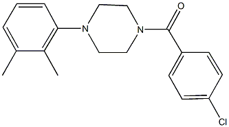 1-(4-chlorobenzoyl)-4-(2,3-dimethylphenyl)piperazine Structure