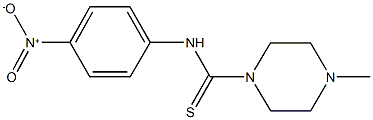 N-{4-nitrophenyl}-4-methyl-1-piperazinecarbothioamide 구조식 이미지