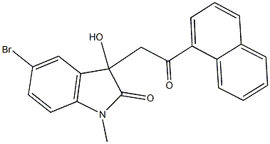 5-bromo-3-hydroxy-1-methyl-3-[2-(1-naphthyl)-2-oxoethyl]-1,3-dihydro-2H-indol-2-one 구조식 이미지