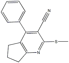 2-(methylsulfanyl)-4-phenyl-6,7-dihydro-5H-cyclopenta[b]pyridine-3-carbonitrile Structure