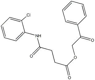 2-oxo-2-phenylethyl 4-(2-chloroanilino)-4-oxobutanoate 구조식 이미지