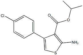 isopropyl 2-amino-4-(4-chlorophenyl)-3-thiophenecarboxylate 구조식 이미지