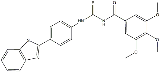 N-[4-(1,3-benzothiazol-2-yl)phenyl]-N'-(3,4,5-trimethoxybenzoyl)thiourea 구조식 이미지