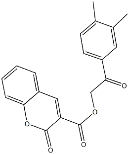 2-(3,4-dimethylphenyl)-2-oxoethyl 2-oxo-2H-chromene-3-carboxylate 구조식 이미지