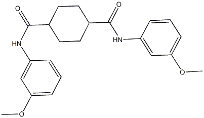 N~1~,N~4~-bis(3-methoxyphenyl)-1,4-cyclohexanedicarboxamide 구조식 이미지