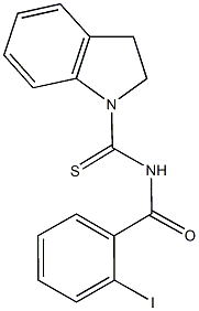 N-(2,3-dihydro-1H-indol-1-ylcarbothioyl)-2-iodobenzamide 구조식 이미지