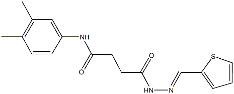 N-(3,4-dimethylphenyl)-4-oxo-4-[2-(thien-2-ylmethylene)hydrazino]butanamide 구조식 이미지