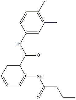 2-(butyrylamino)-N-(3,4-dimethylphenyl)benzamide 구조식 이미지