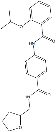 2-isopropoxy-N-(4-{[(tetrahydro-2-furanylmethyl)amino]carbonyl}phenyl)benzamide Structure