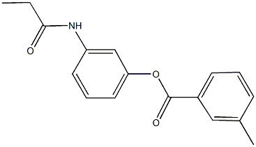 3-(propionylamino)phenyl 3-methylbenzoate 구조식 이미지