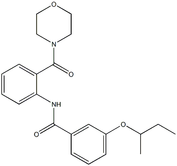 3-(sec-butoxy)-N-[2-(4-morpholinylcarbonyl)phenyl]benzamide 구조식 이미지