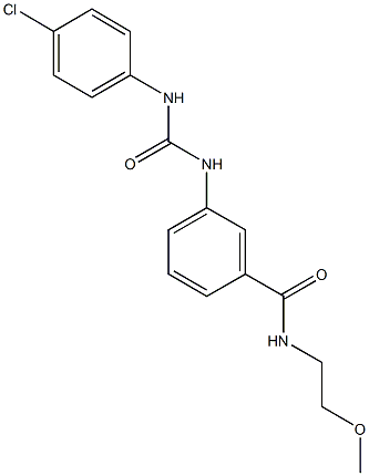 3-{[(4-chloroanilino)carbonyl]amino}-N-(2-methoxyethyl)benzamide Structure