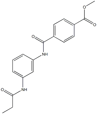 methyl 4-{[3-(propionylamino)anilino]carbonyl}benzoate 구조식 이미지