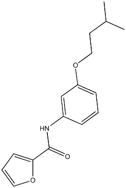 N-[3-(isopentyloxy)phenyl]-2-furamide Structure