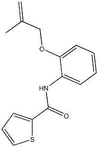 N-{2-[(2-methyl-2-propenyl)oxy]phenyl}-2-thiophenecarboxamide 구조식 이미지