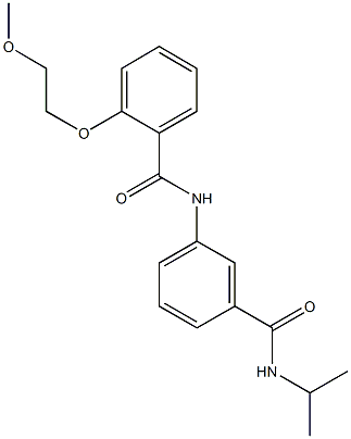 N-{3-[(isopropylamino)carbonyl]phenyl}-2-(2-methoxyethoxy)benzamide 구조식 이미지