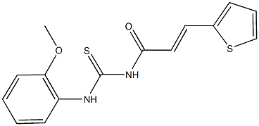 N-(2-methoxyphenyl)-N'-[3-(2-thienyl)acryloyl]thiourea 구조식 이미지