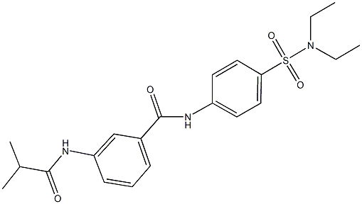 N-{4-[(diethylamino)sulfonyl]phenyl}-3-(isobutyrylamino)benzamide 구조식 이미지