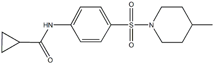 N-{4-[(4-methylpiperidin-1-yl)sulfonyl]phenyl}cyclopropanecarboxamide Structure