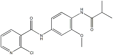 2-chloro-N-[4-(isobutyrylamino)-3-methoxyphenyl]nicotinamide Structure