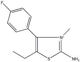 2-amino-5-ethyl-4-(4-fluorophenyl)-3-methyl-1,3-thiazol-3-ium Structure