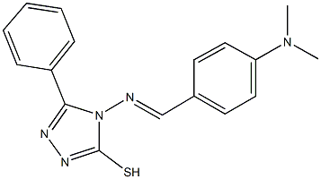 4-{[4-(dimethylamino)benzylidene]amino}-5-phenyl-4H-1,2,4-triazol-3-yl hydrosulfide 구조식 이미지