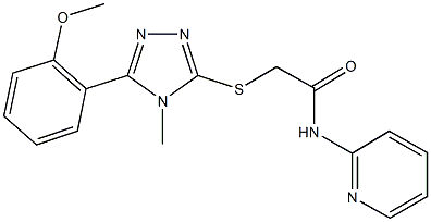 2-{[5-(2-methoxyphenyl)-4-methyl-4H-1,2,4-triazol-3-yl]sulfanyl}-N-(2-pyridinyl)acetamide Structure