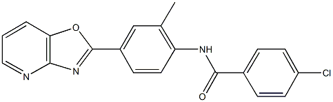 4-chloro-N-(2-methyl-4-[1,3]oxazolo[4,5-b]pyridin-2-ylphenyl)benzamide Structure