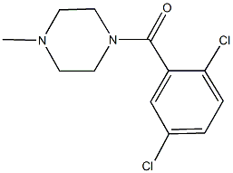 1-(2,5-dichlorobenzoyl)-4-methylpiperazine 구조식 이미지