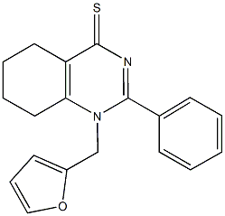 1-(2-furylmethyl)-2-phenyl-5,6,7,8-tetrahydro-4(1H)-quinazolinethione Structure