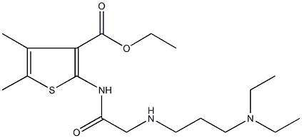 ethyl 2-[({[3-(diethylamino)propyl]amino}acetyl)amino]-4,5-dimethyl-3-thiophenecarboxylate Structure