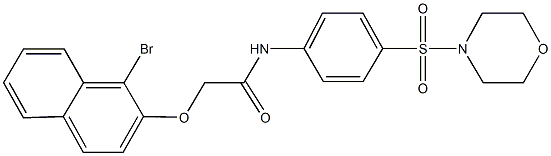 2-[(1-bromo-2-naphthyl)oxy]-N-[4-(morpholin-4-ylsulfonyl)phenyl]acetamide Structure