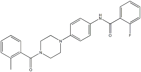 2-fluoro-N-{4-[4-(2-methylbenzoyl)-1-piperazinyl]phenyl}benzamide Structure